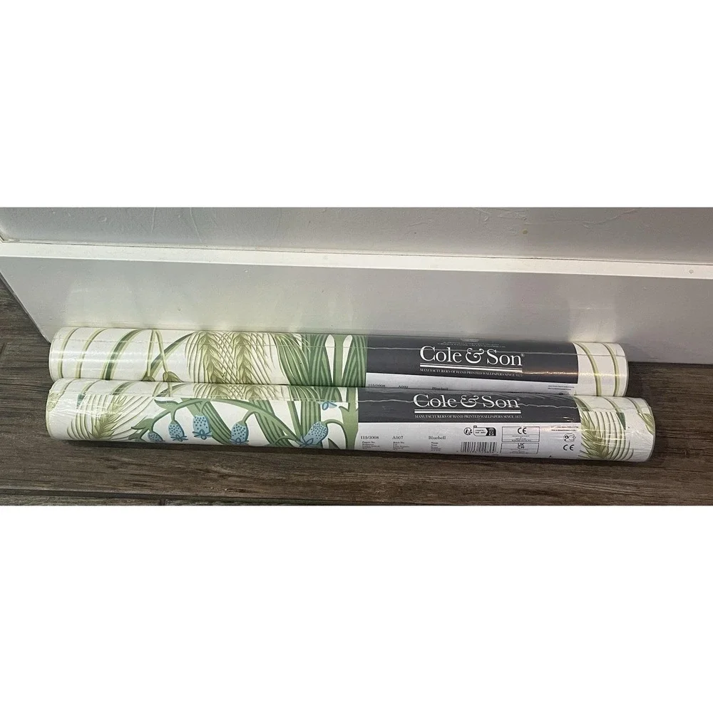 Cole & Son Bluebell Floral Wallpaper New 10.05cmx52cm Anthro Inspired Wallcover